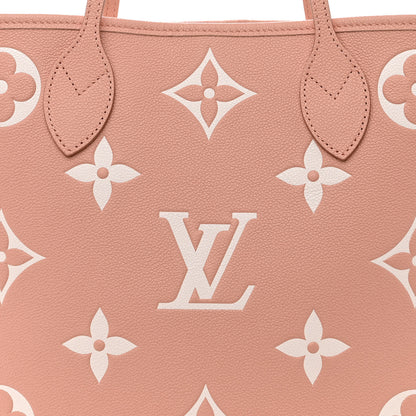 Louis Vuitton Empreinte Monogram Giant Neverfull MM Trianon Pink Cream 9 of 11