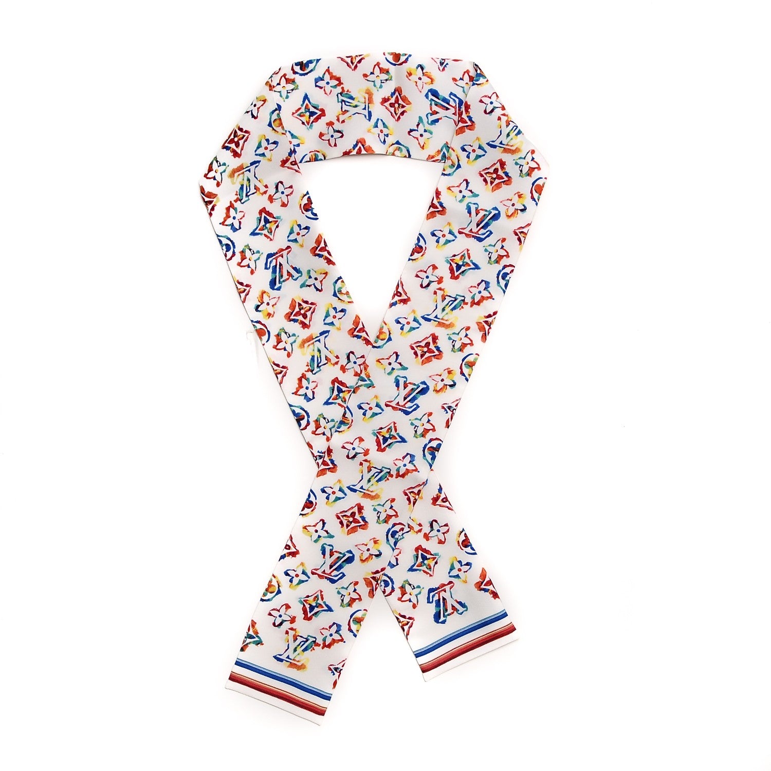 Louis Vuitton Silk Monogram Rainbow Bandeau White 1 of 4