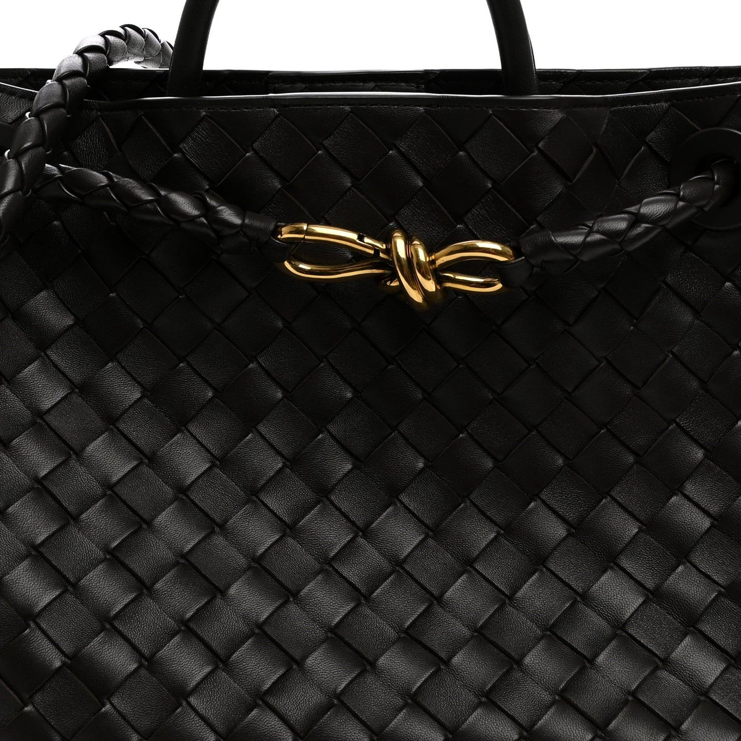 Nappa Intrecciato Medium Andiamo Shoulder Bag Fondant