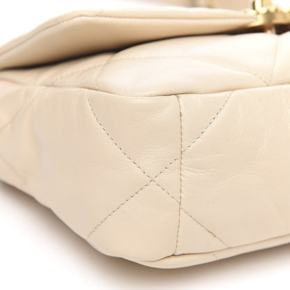 Chanel Goatskin Quilted Medium 19 Flap Beige 8 of 12