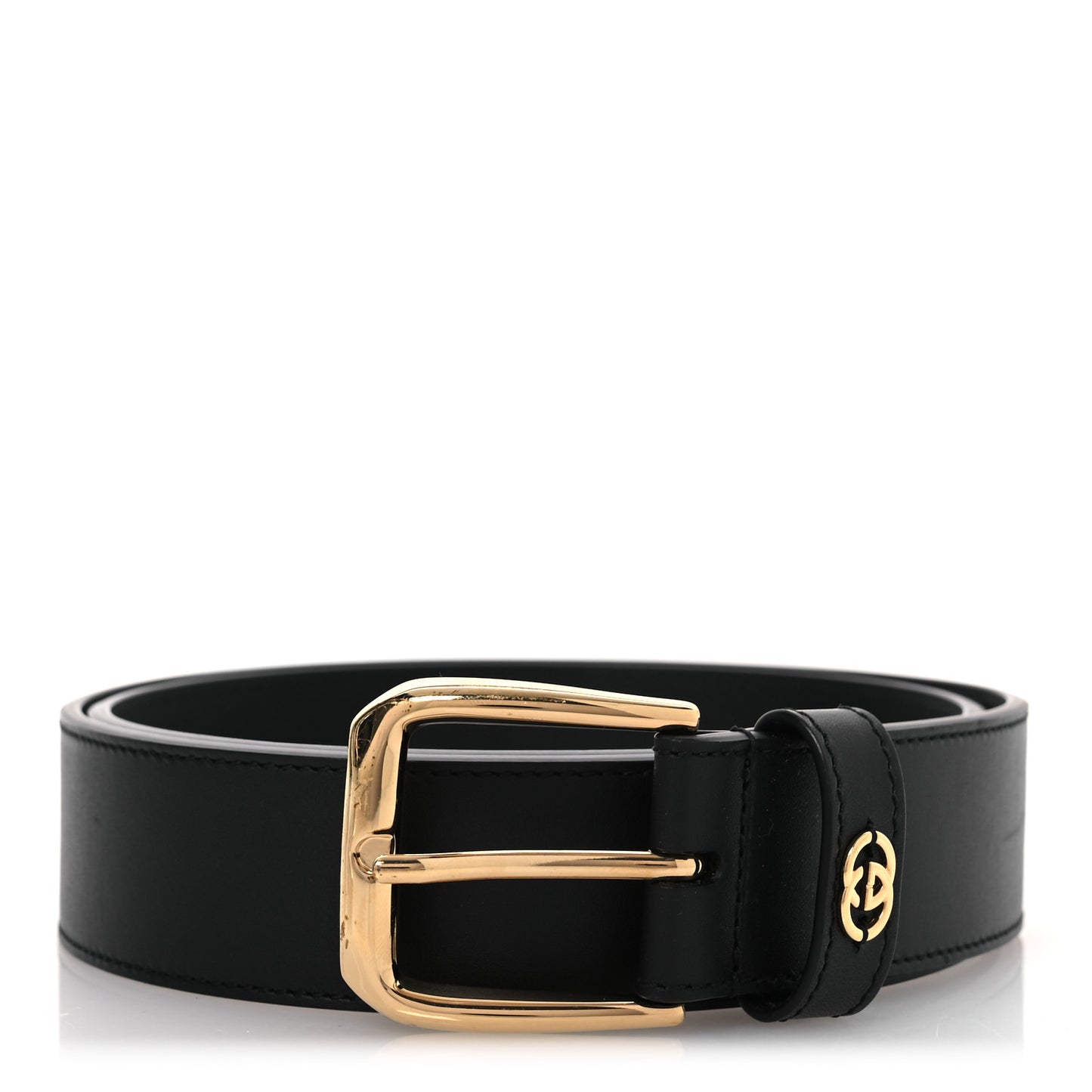 Calfskin Interlocking G 35mm Belt 85 34 Black