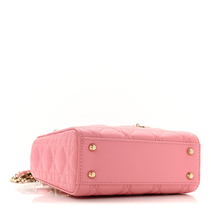 Christian Dior Lambskin Cannage Mini Lady Dior Light Pink 4 of 12