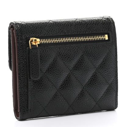 Chanel Caviar Quilted Compact Flap Wallet Black 3 of 8