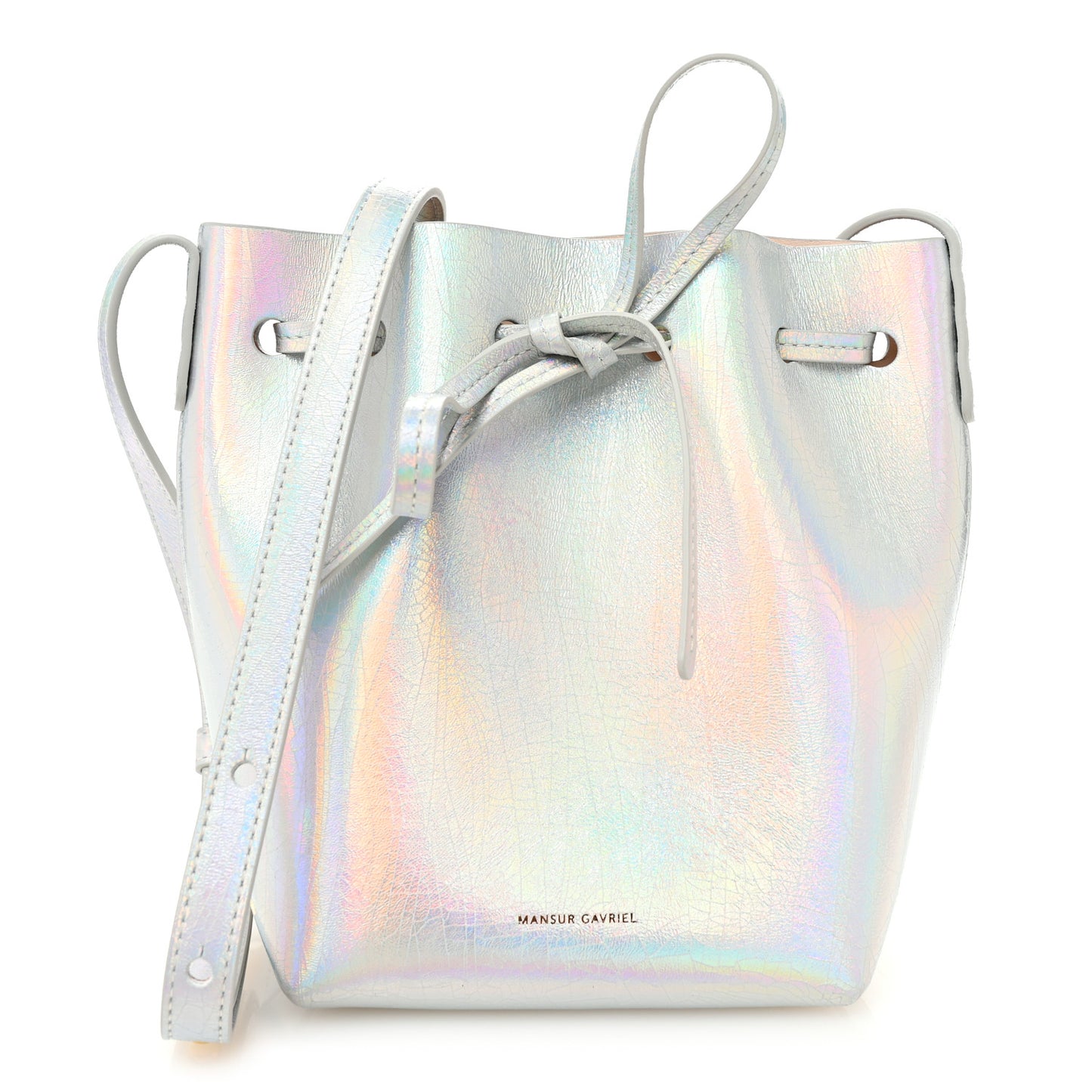 Iridescent Calfskin Mini Mini Bucket Bag Iride