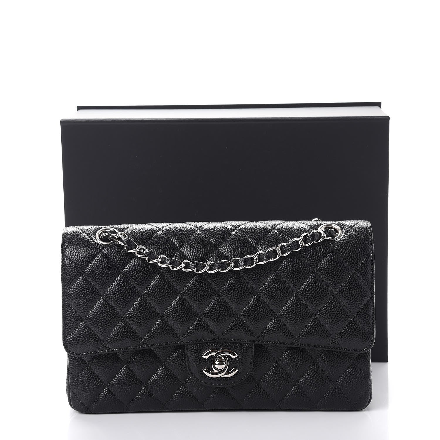 Chanel Caviar Quilted Medium Double Flap Black 8 of 8