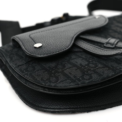 Christian Dior Oblique Saddle Messenger Pouch Black 9 of 13