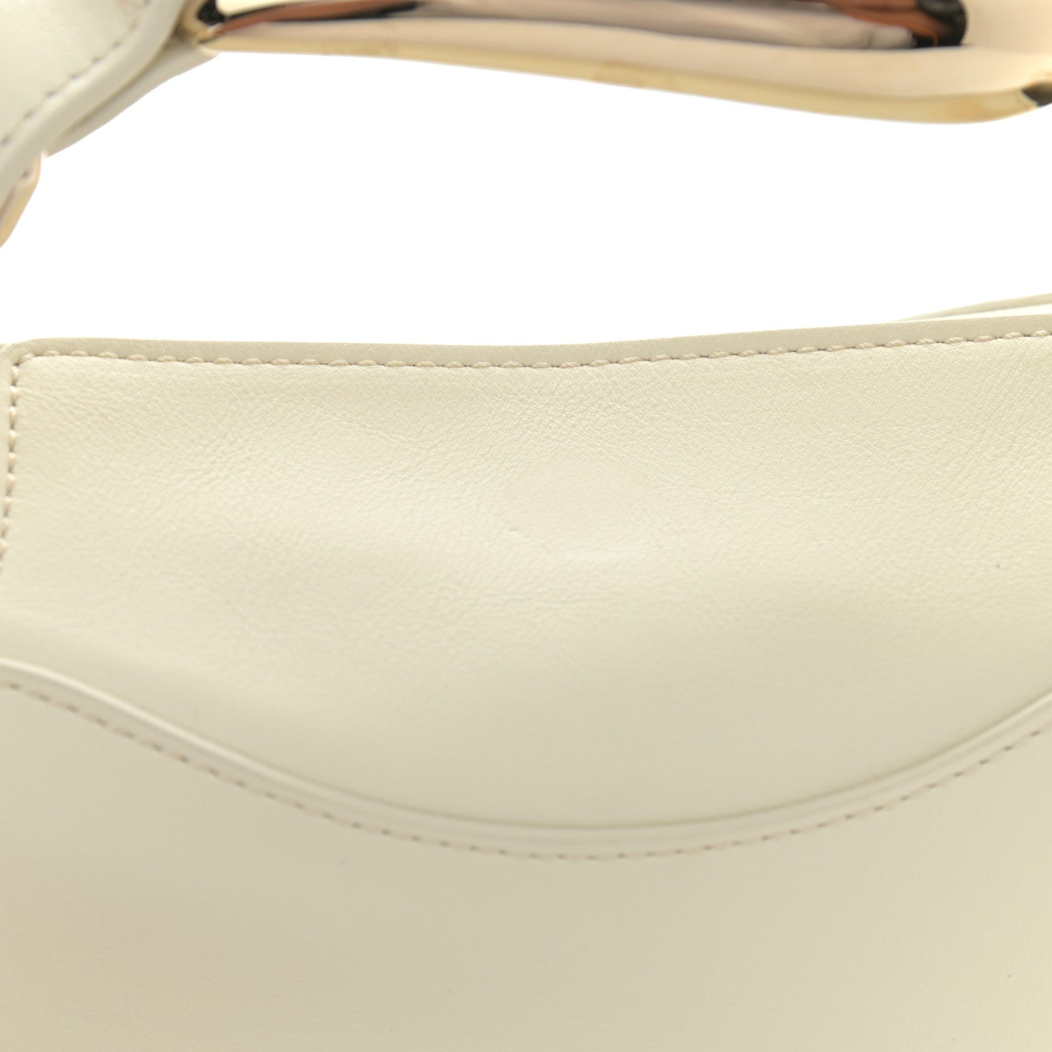 Chloe Small Grain Calfskin Kiss Bag Natural White 16 of 16