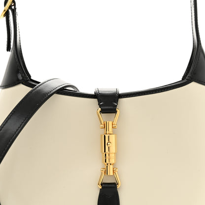 Gucci Boarded Dyana Lux Calfskin Bi-Color Small Jackie 1961 Hobo Mystic White Black 8 of 12