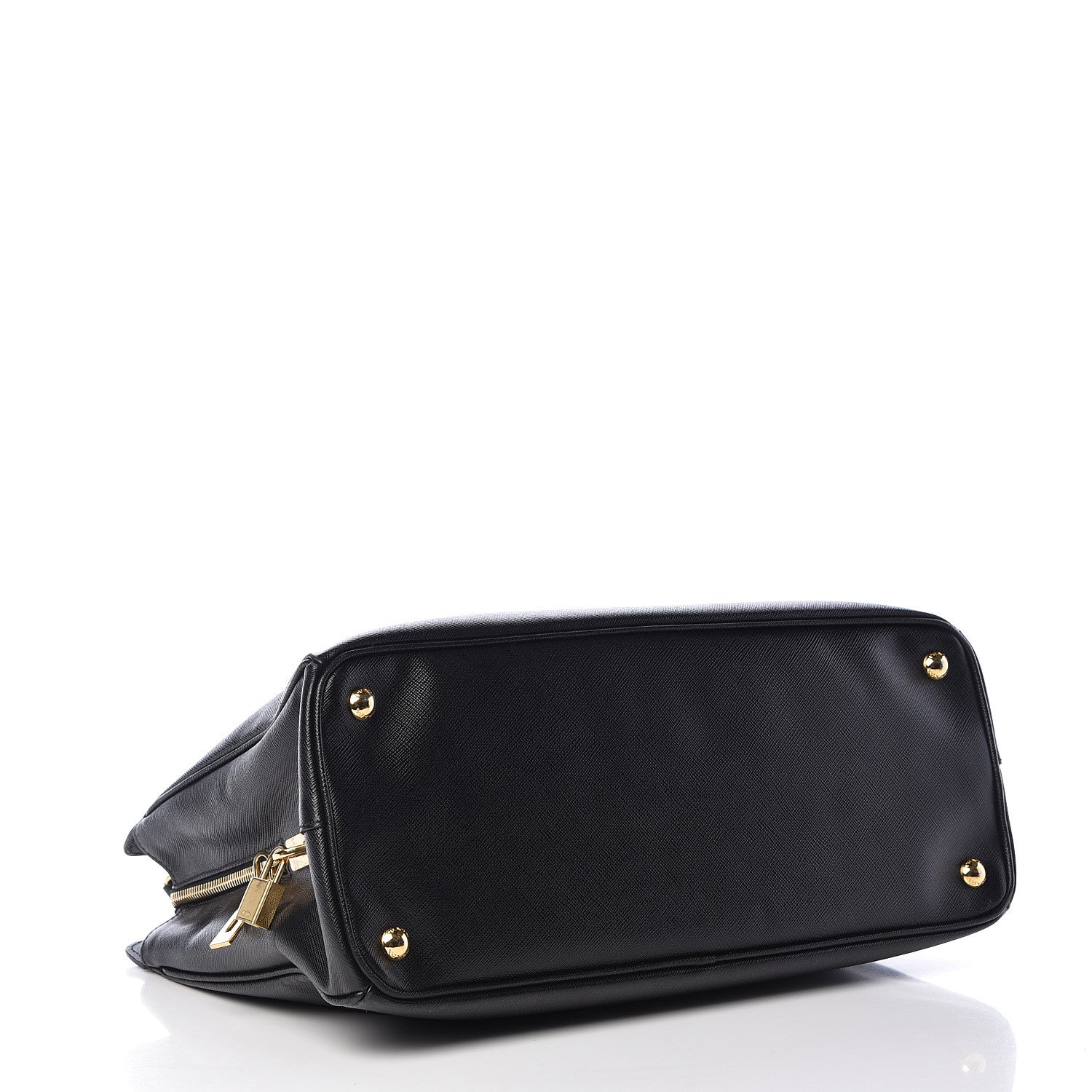 Prada Saffiano Lux Large Top Handle Open Tote Black 4 of 10