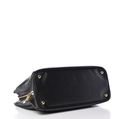 Prada Saffiano Lux Large Top Handle Open Tote Black 4 of 10