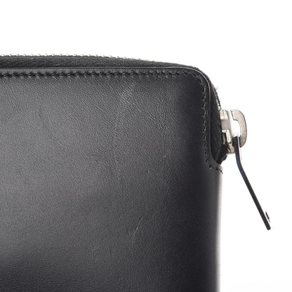 Saint Laurent Mens Calfskin Compact Chain Zip Around Wallet Black 10 of 13