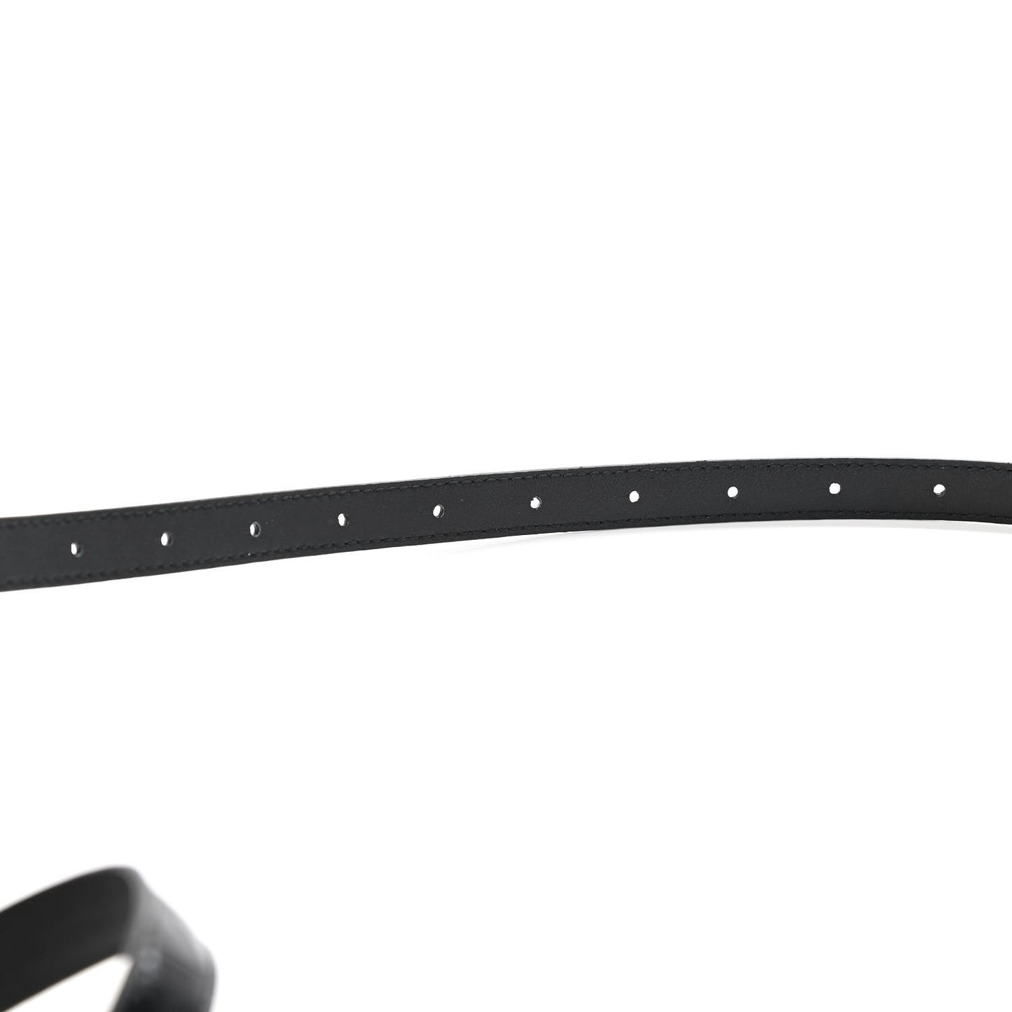 Shiny Calfskin Crocodile Embossed BB 15mm Thin Belt 80 32 Black