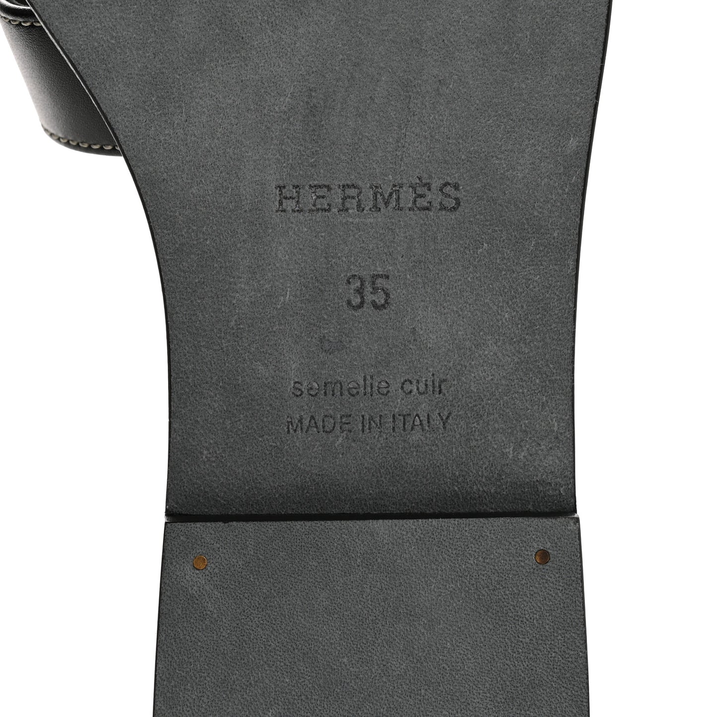 Box Calfskin Oran Sandals 35 Black