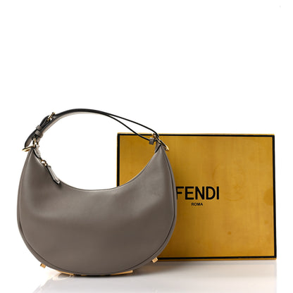 Fendi Vitello Grace Matte Small Fendigraphy Hobo Bag Tortora 10 of 10