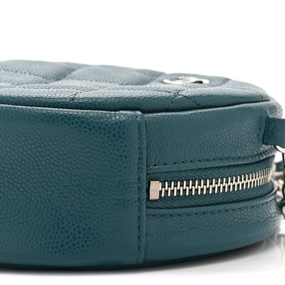 Chanel Caviar Quilted Round Clutch With Chain Green 10 of 10
