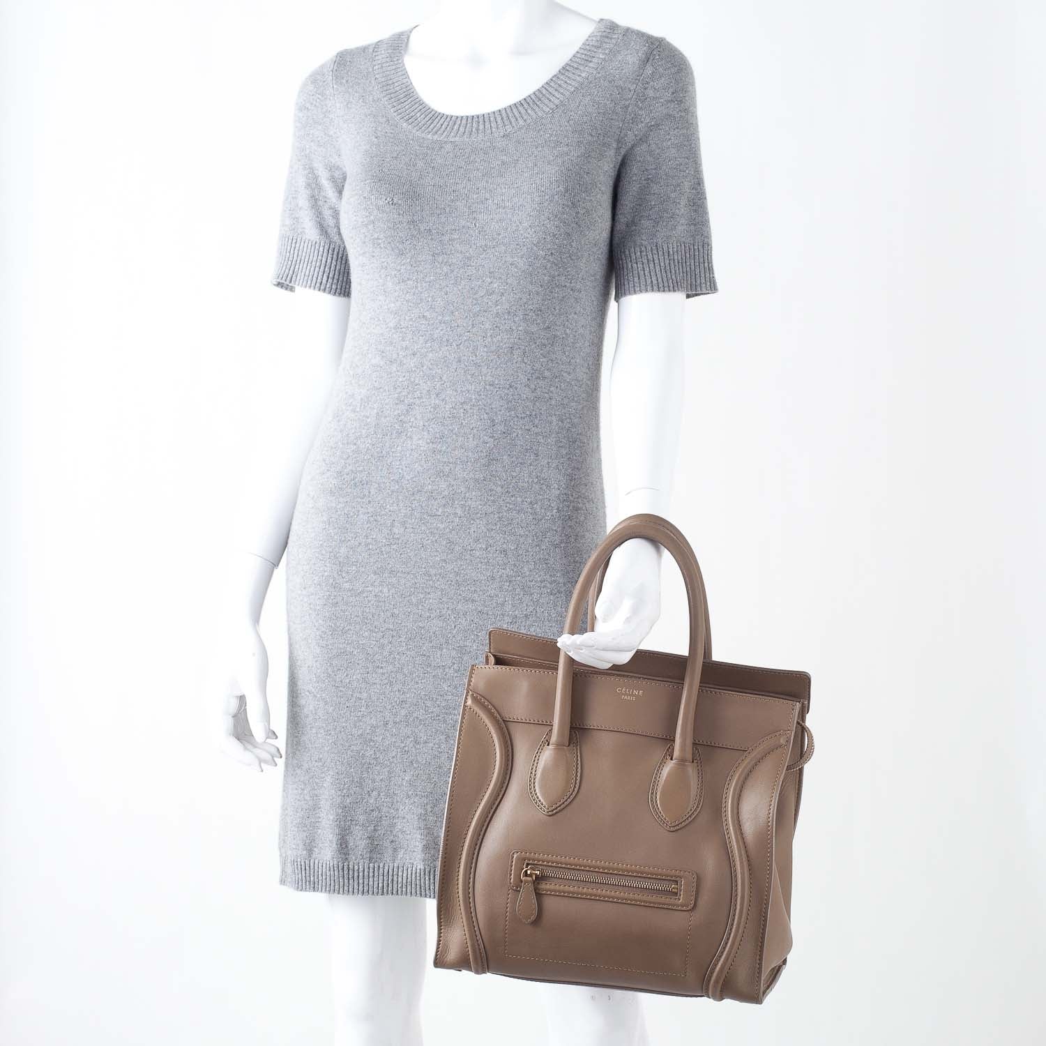 Celine Smooth Calfskin Mini Luggage Camel 2 of 9