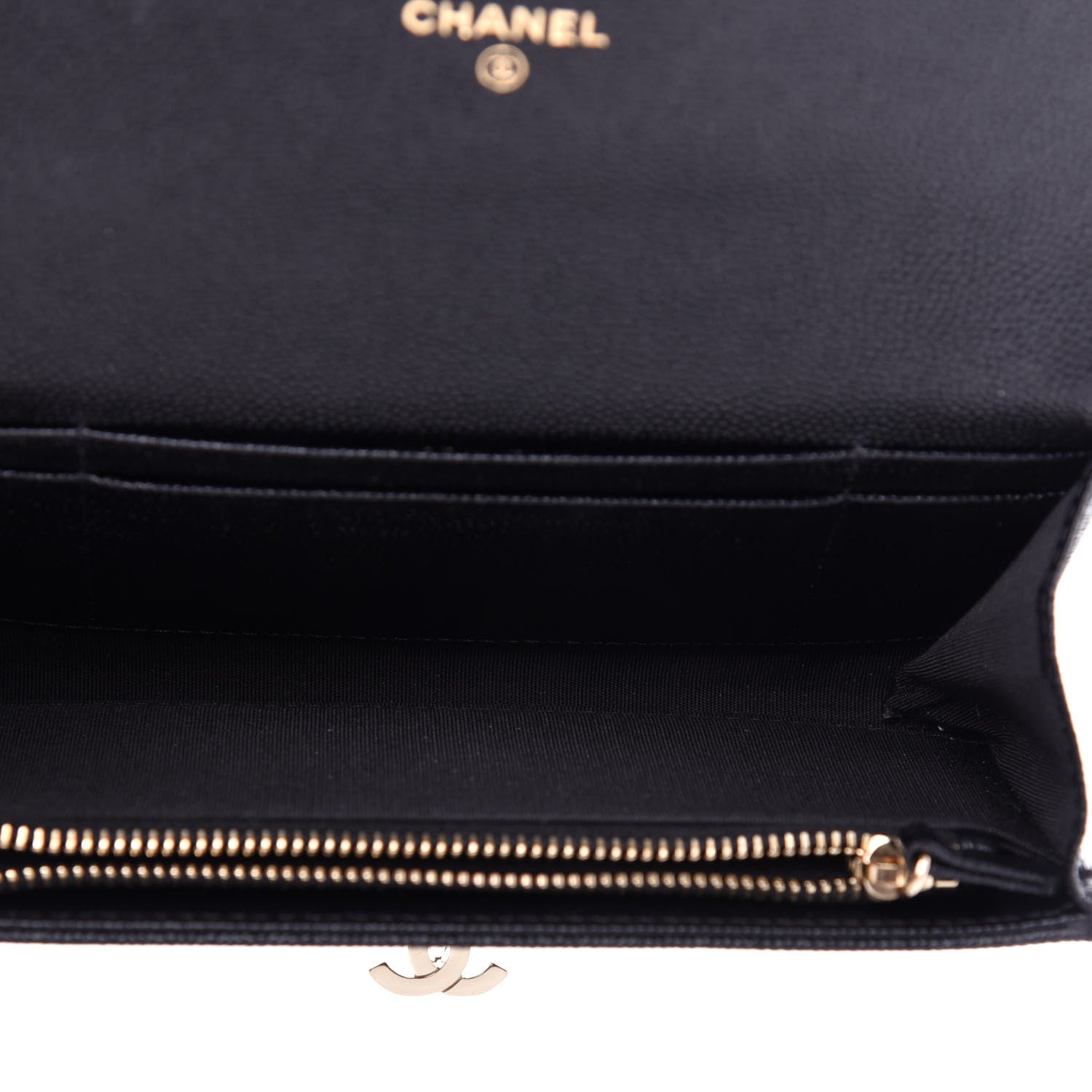 Chanel Caviar Quilted Large Golden Class Gusset Flap Wallet Black 5 of 8