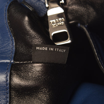 Prada Soft Calfskin Bucket Bag Bleuette 8 of 10