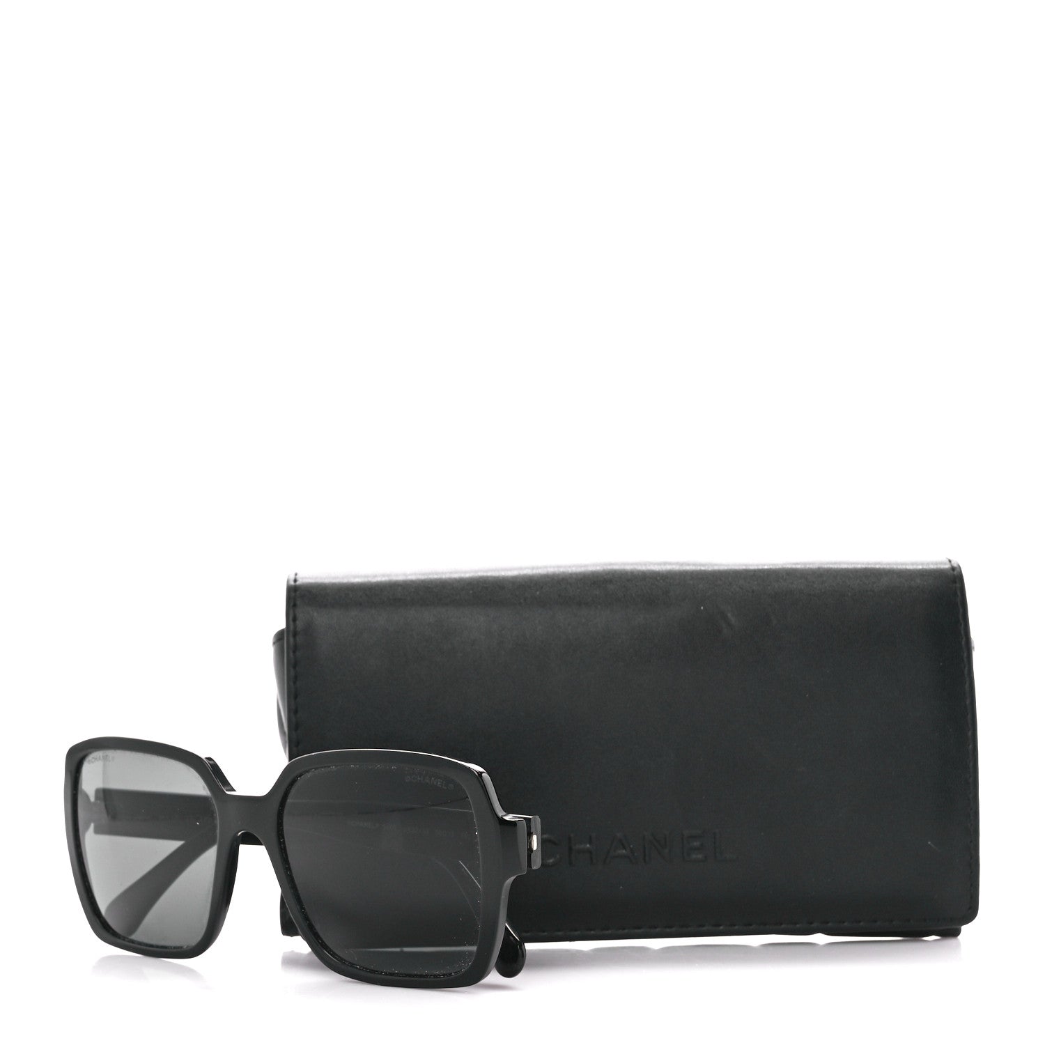 Chanel Acetate Polarized Square Sunglasses 5408 Black 8 of 8