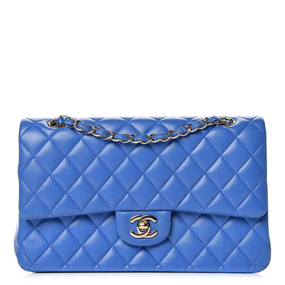 Chanel Lambskin Quilted Medium Double Flap Blue 1 of 18