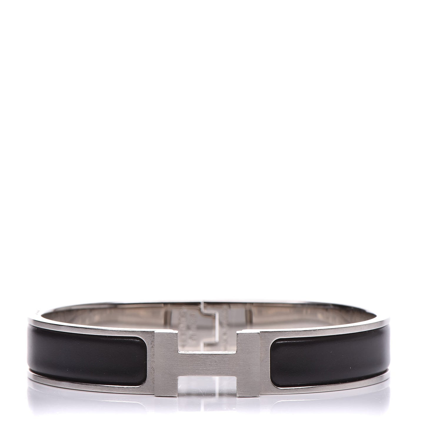 Matte Enamel Narrow Clic Clac HH Bracelet GM Black