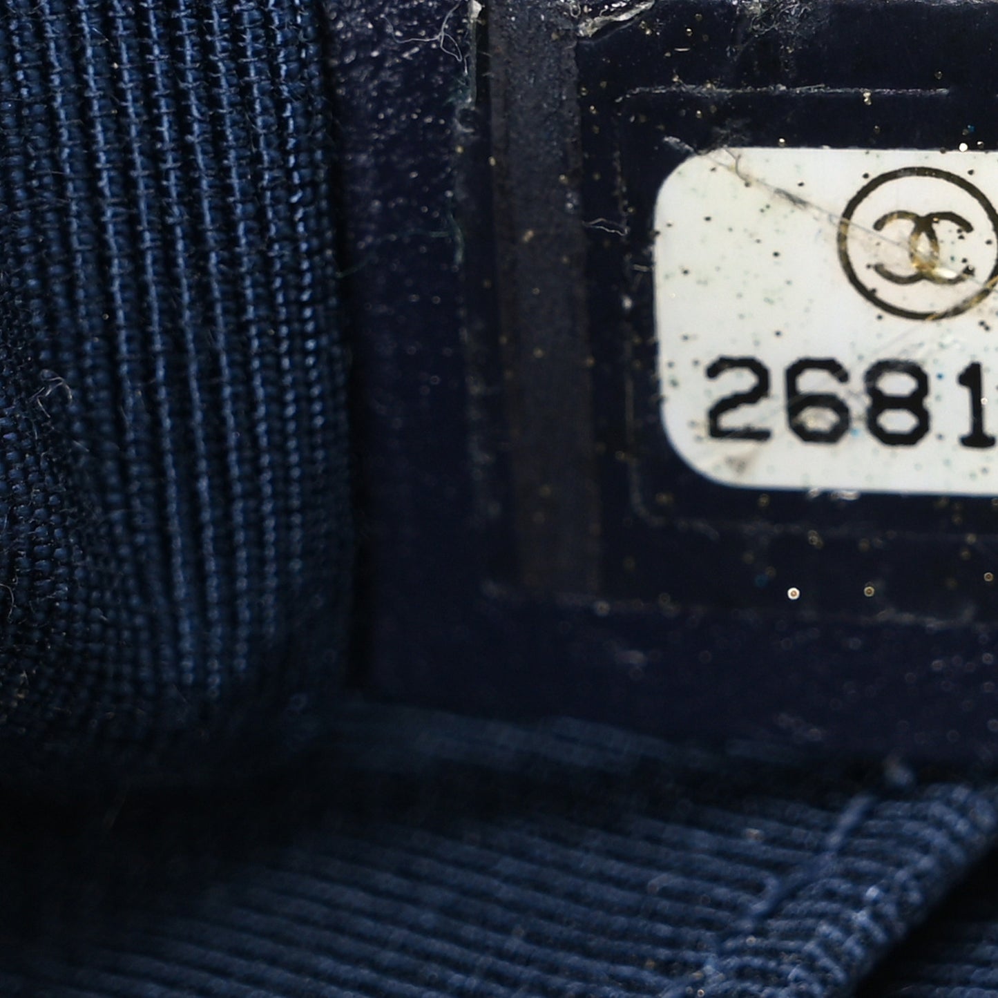 Caviar Quilted Small Boy Flap Dark Blue