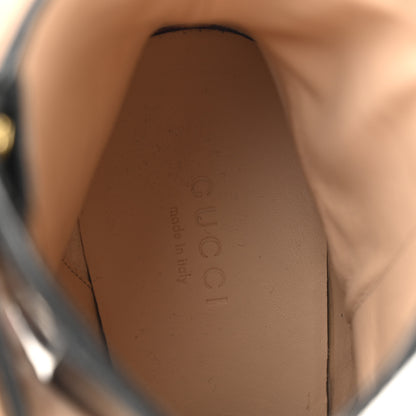 Gucci Magnum Calfskin Horsebit Lug Sole Booties 37 Black 9 of 10