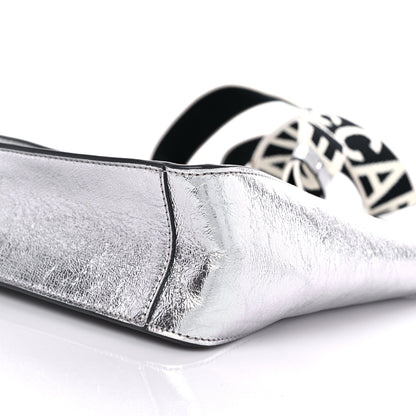Stella McCartney Metallic Eco Alter Nappa Embroidered Logo Stonewall Crossbody Bag Silver 9 of 9