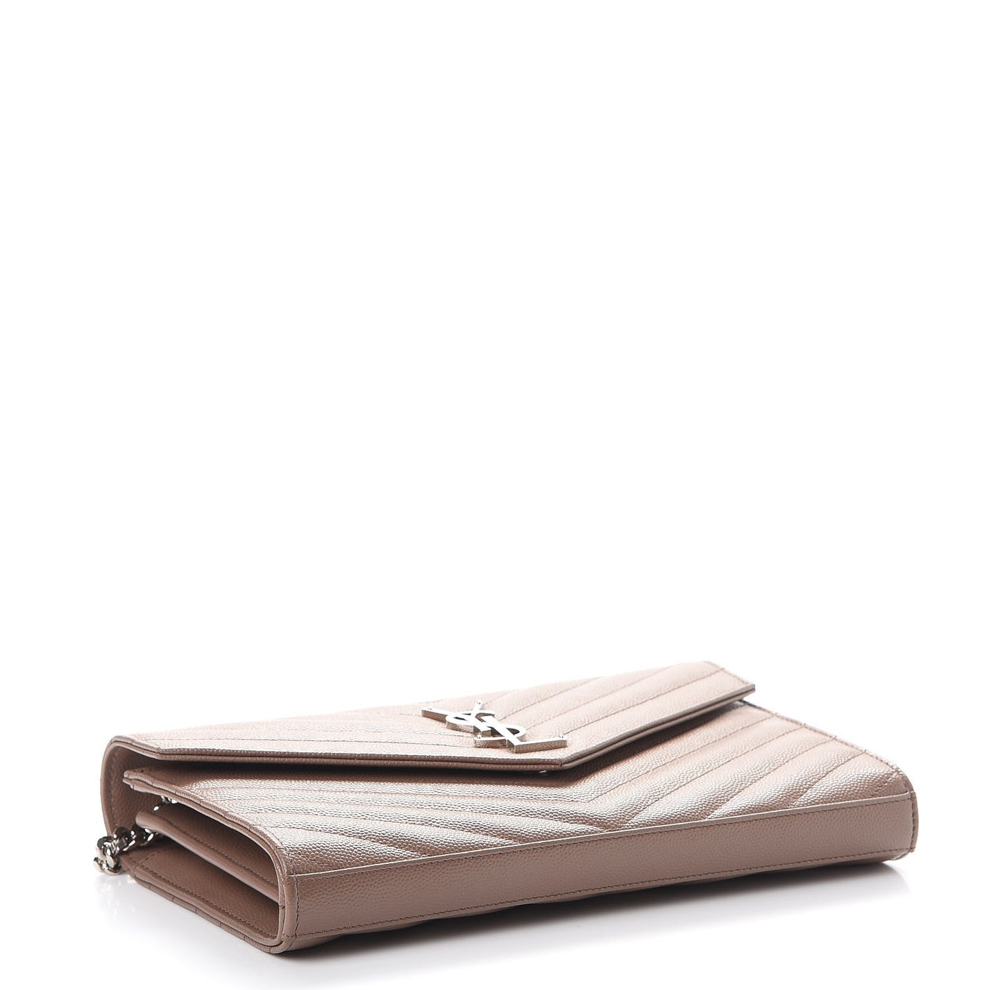 Grain De Poudre Matelasse Chevron Monogram Chain Wallet Fard