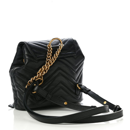 Gucci Calfskin Matelasse GG Marmont Flap Backpack Black 3 of 11