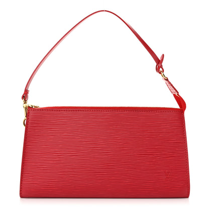 Louis Vuitton Epi Pochette Accessories 21 Castillan Red 1 of 10