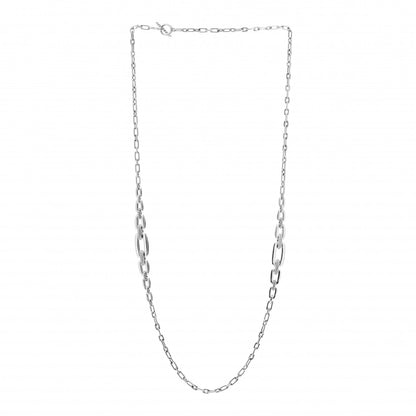 David Yurman Sterling Silver Diamond Wellesley Long Chain Link Necklace 3 of 5
