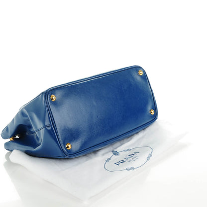 Prada Saffiano Vernice Medium Galleria Double Zip Tote Azzurro 4 of 8