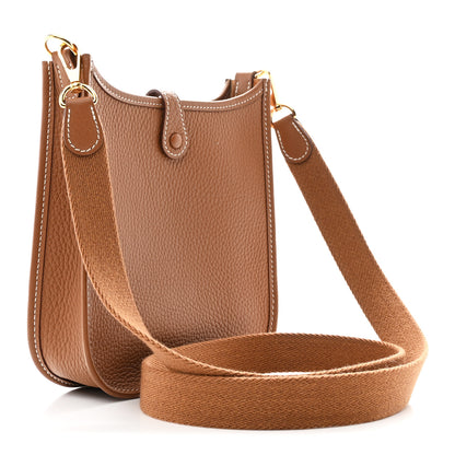 Hermes Taurillon Clemence Evelyne TPM Gold 3 of 11