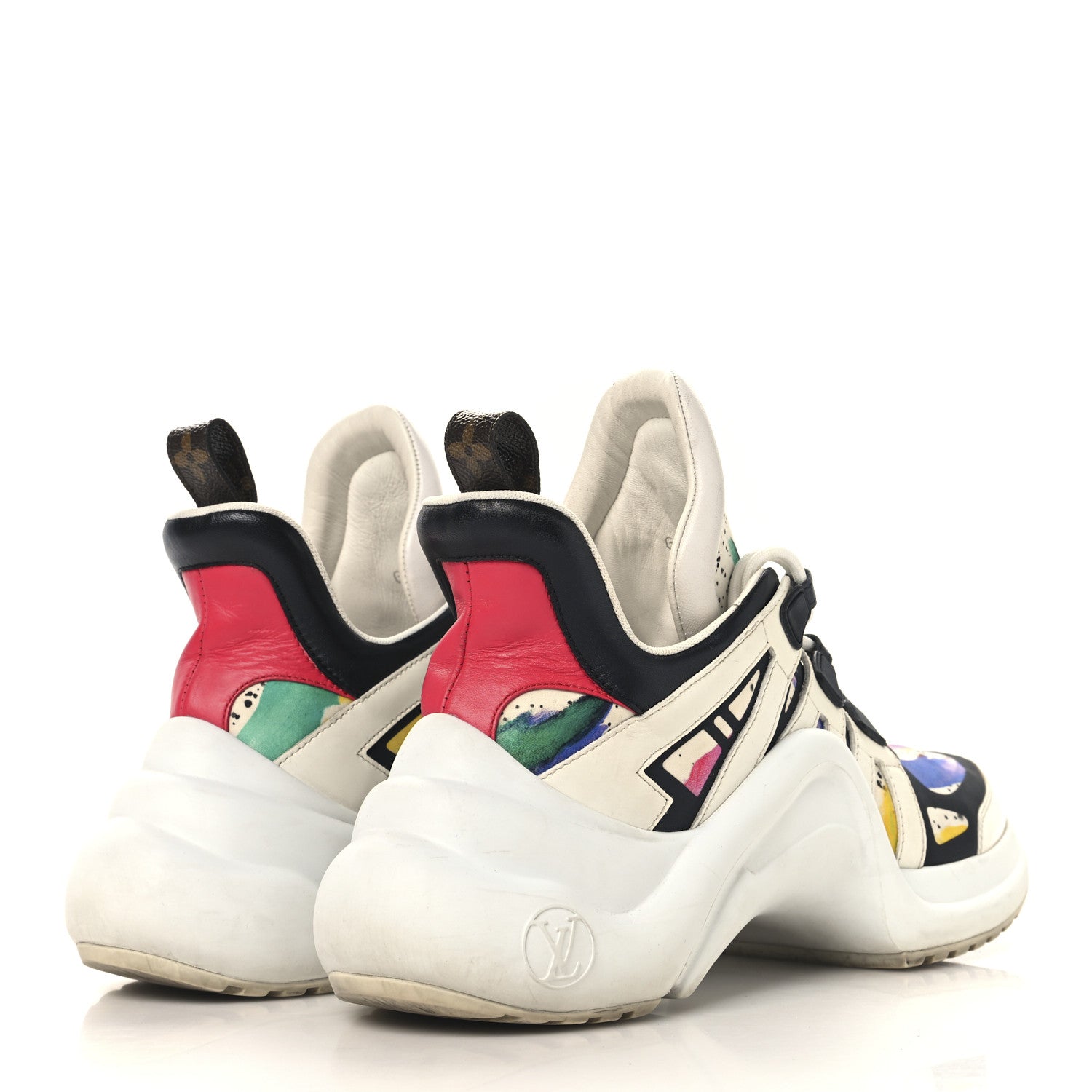 Louis Vuitton Calfskin Monogram LV Archlight Sneakers 39 Multicolor White 5 of 10
