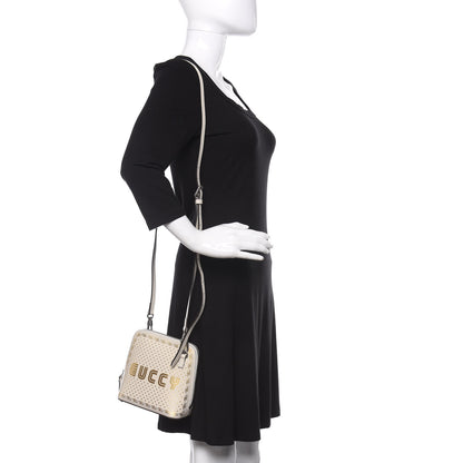 Gucci X SEGA Calfskin GUCCY Stars Mini Dome Shoulder Bag Mystic White Gold 2 of 10