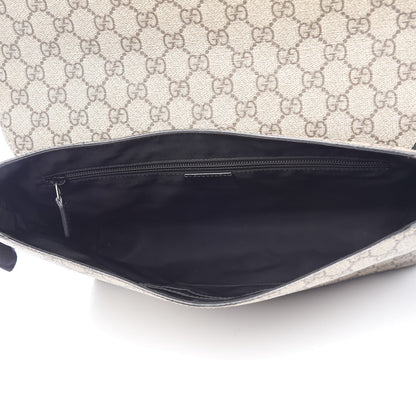 Gucci GG Supreme Monogram Web Flap Messenger Bag Black 5 of 7