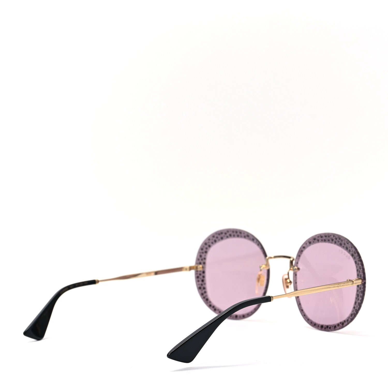 Gucci Crystal Oversize Hollywood Forever Sunglasses GG0899S Gold Violet 4 of 7