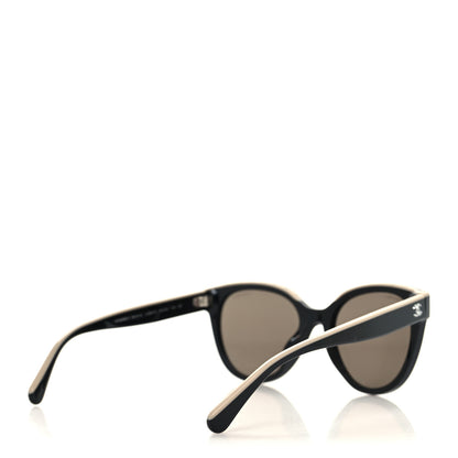Chanel Acetate CC Butterfly Sunglasses 5414-A Black Beige 4 of 9