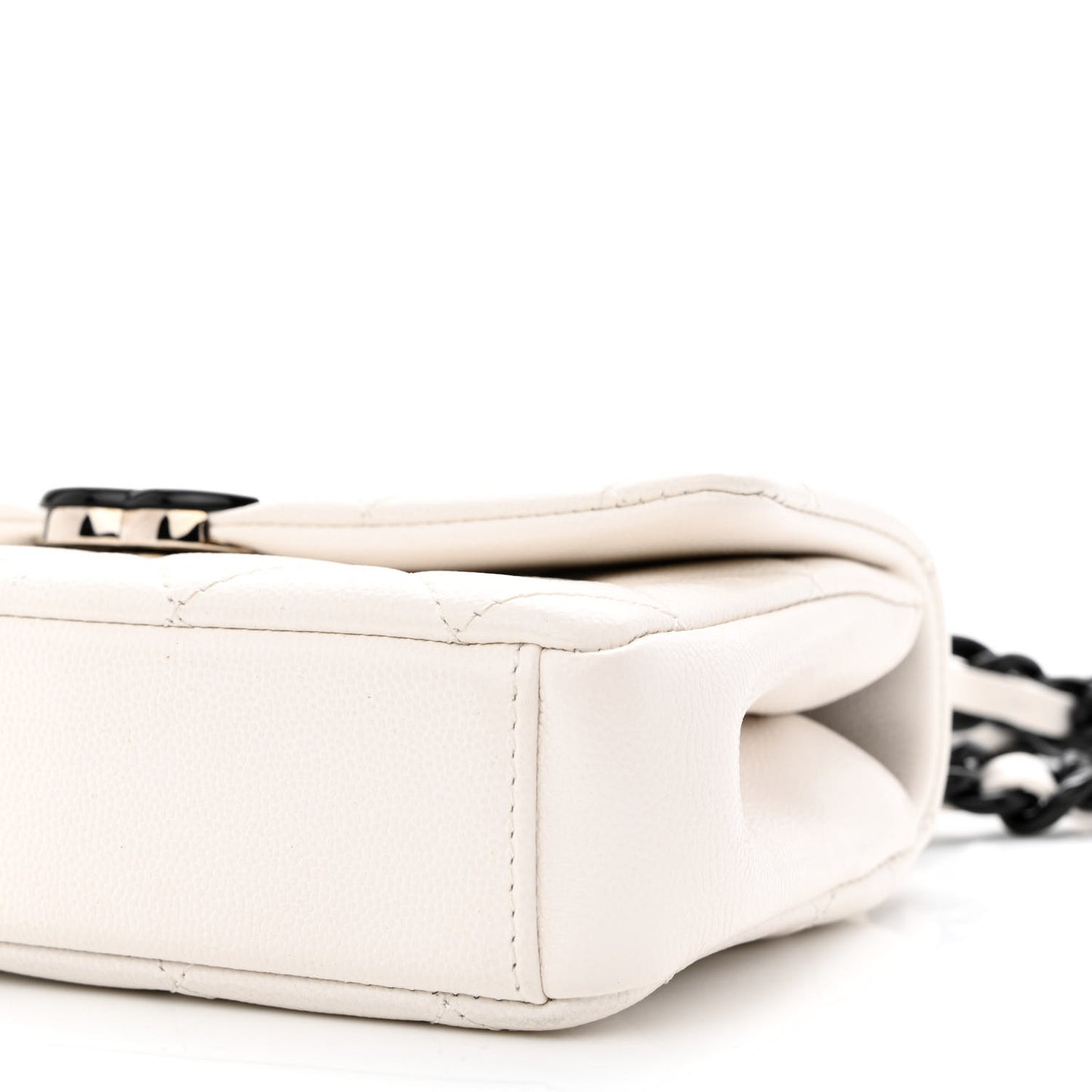Caviar Quilted My Everything Small Flap White Black