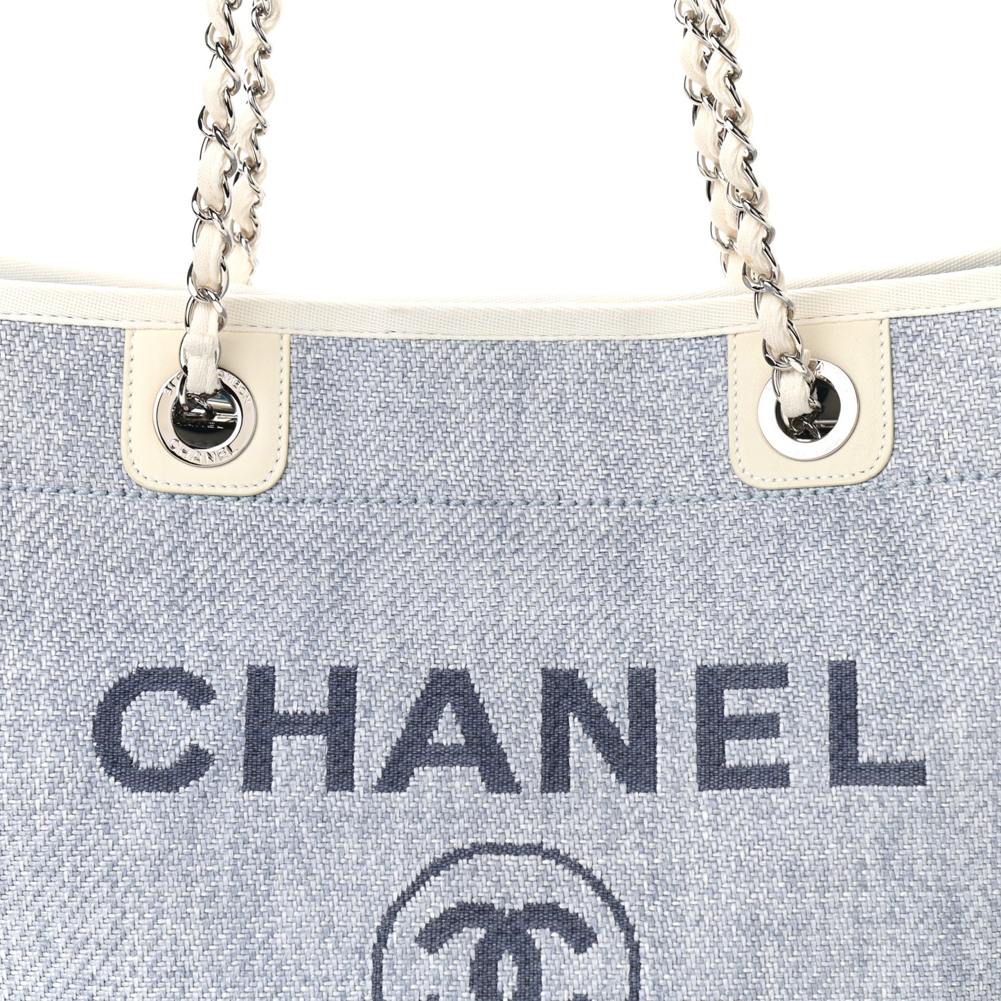 Canvas Small Deauville Tote Denim Blue