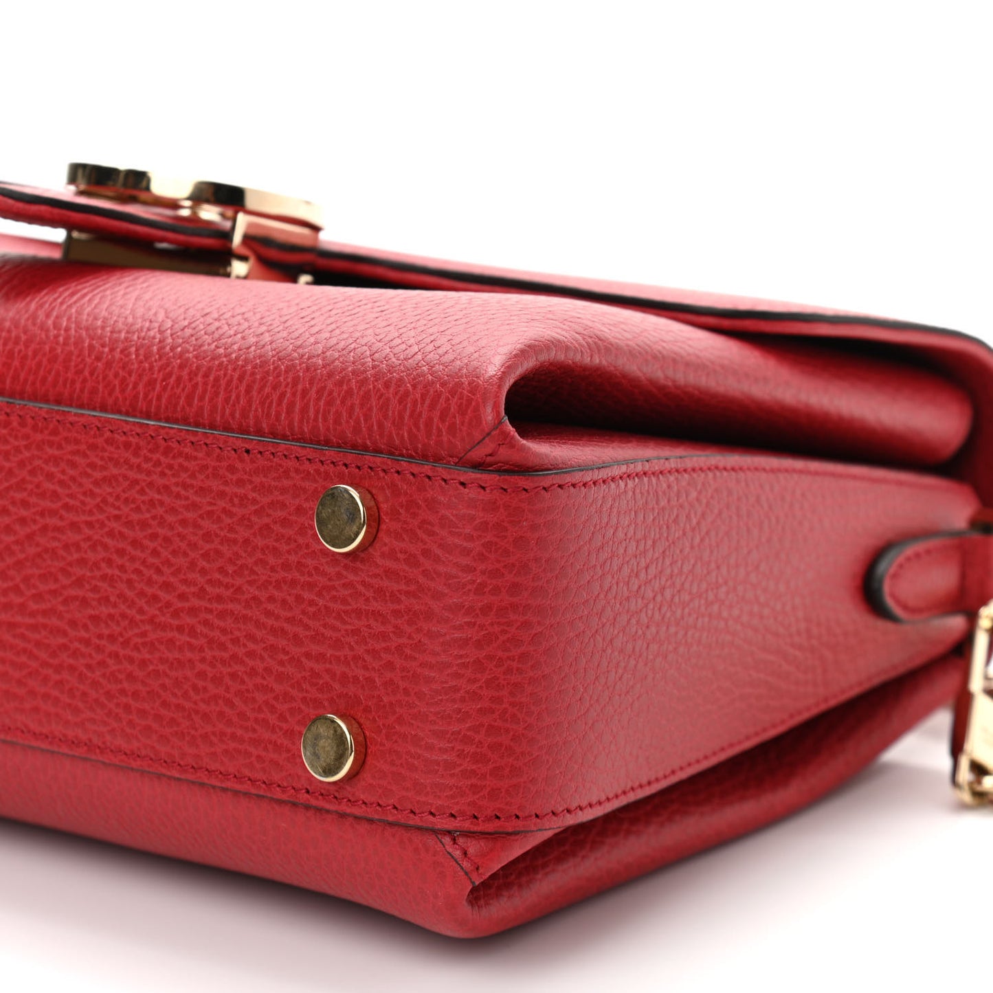 Dollar Calfskin Interlocking G Top Handle Shoulder Bag Red