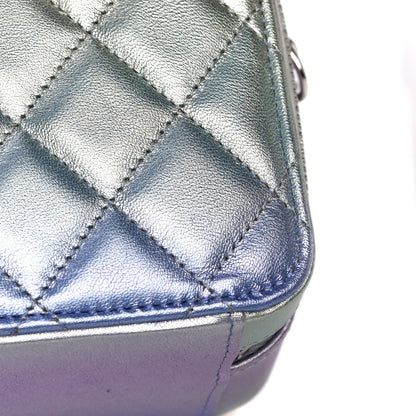 Chanel Metallic Gradient Calfskin Quilted Camera Case Blue Yellow Purple 13 of 16
