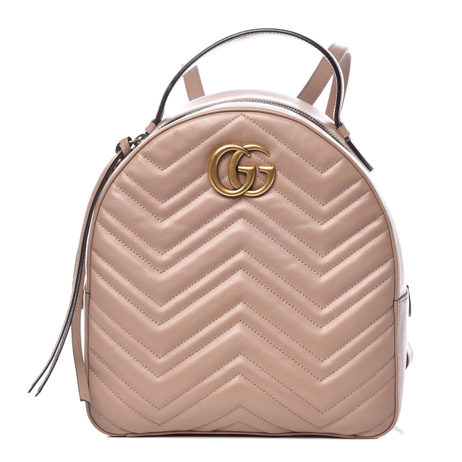 Gucci Calfskin Matelasse GG Marmont Backpack Porcelain Rose 1 of 11