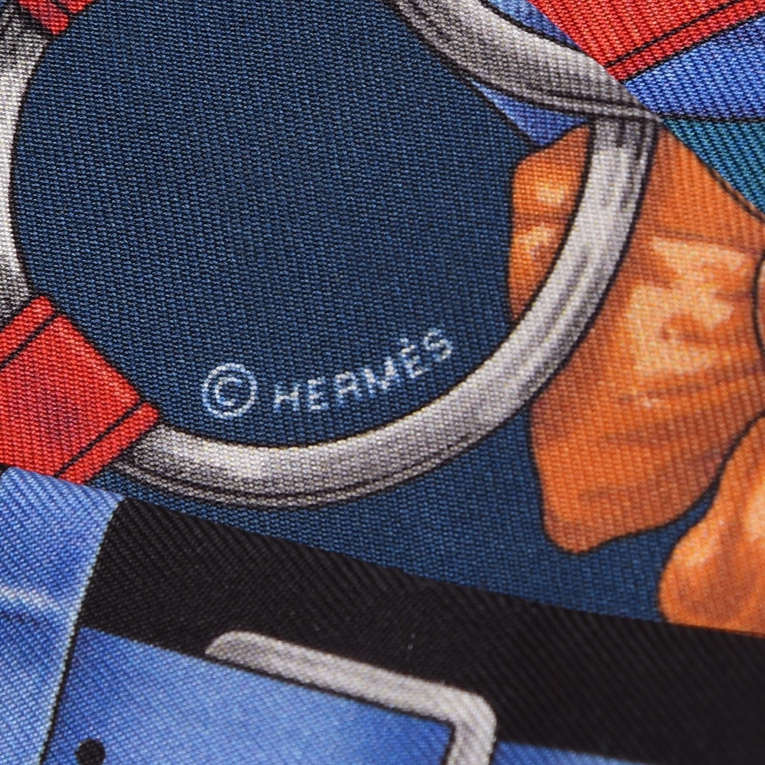 Hermes Silk Grand Manege Twilly 7 of 8
