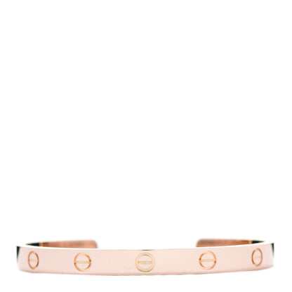 Cartier 18K Pink Gold LOVE Cuff Bracelet 18 1 of 3