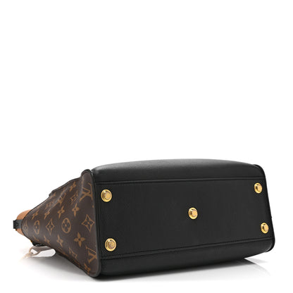 Louis Vuitton Calfskin Monogram On My Side MM Black 4 of 9