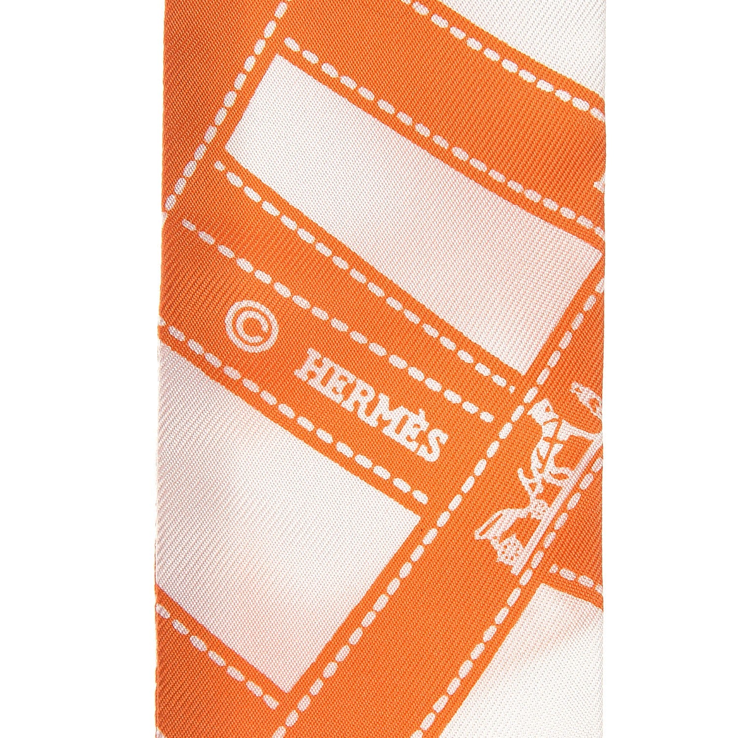 Hermes Silk Bolduc Twilly Orange 4 of 5