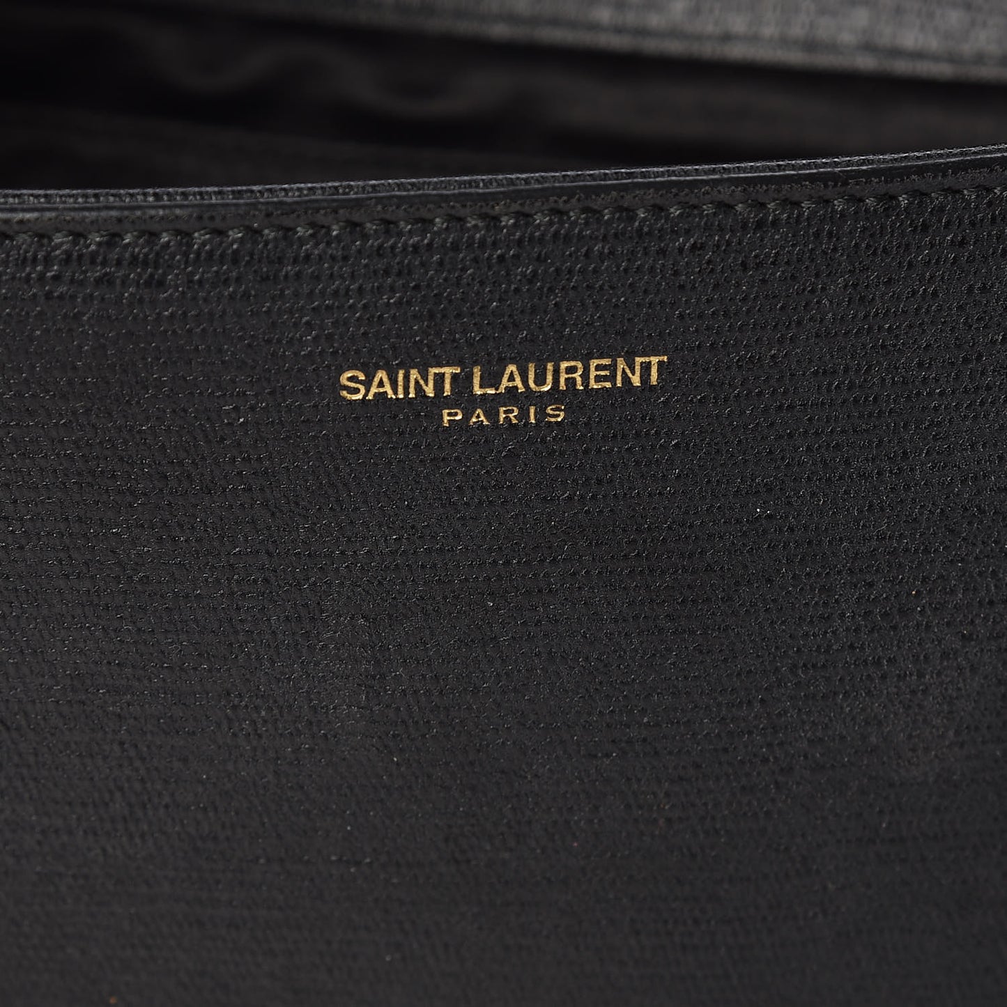 Textured Calfskin Classic Y Ligne Clutch Black
