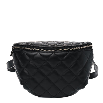 Chanel Calfskin Quilted Waist Belt Bag Black 1 of 4
